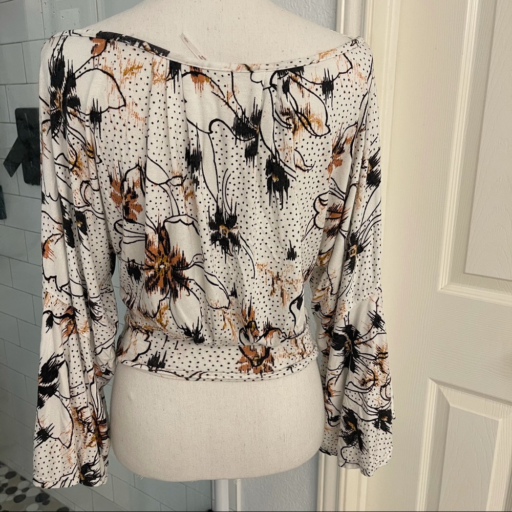 Free People Floral Bell Sleeve Top - Picture 6 of 7